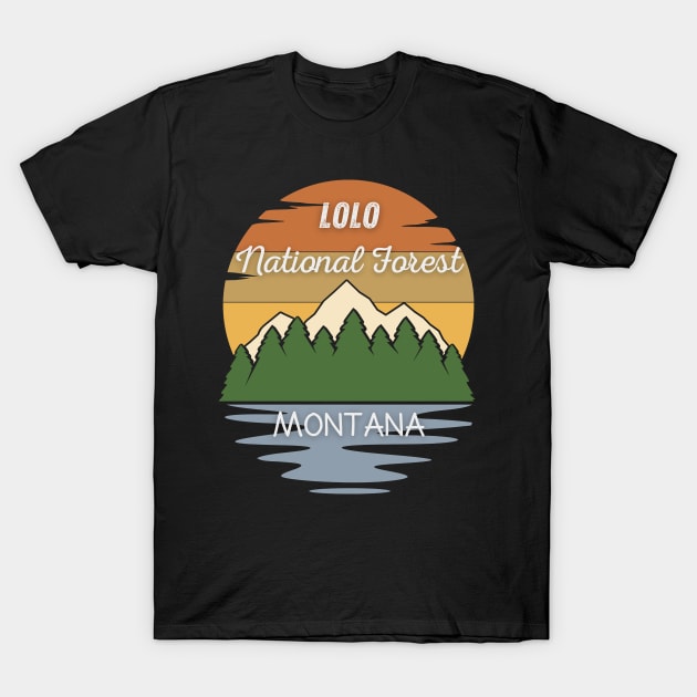 Lolo National Forest Montana T-Shirt by Compton Designs